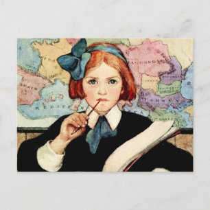 Die Gelehrte von Jessie Willcox Smith Feiertagspostkarte