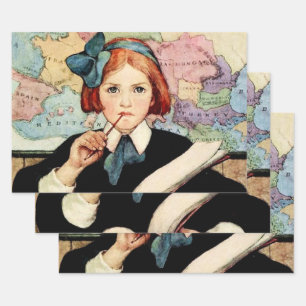 Die Gelehrte von Jessie Willcox Smith Geschenkpapier Set
