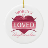 Die geliebteste Schwiegertochter der Welt Keramik Ornament (Hinten)