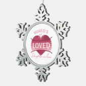 Die geliebteste Schwiegertochter der Welt Schneeflocken Zinn-Ornament (Rechts)