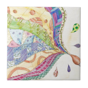 Die gemalte Steppdecke Fliese