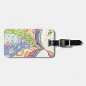 Die gemalte Steppdecke Gepäckanhänger (Vorderseite horizontal)