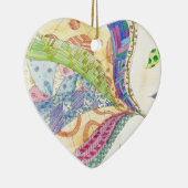 Die gemalte Steppdecke Keramik Ornament (Rechts)