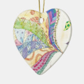 Die gemalte Steppdecke Keramik Ornament (Links)