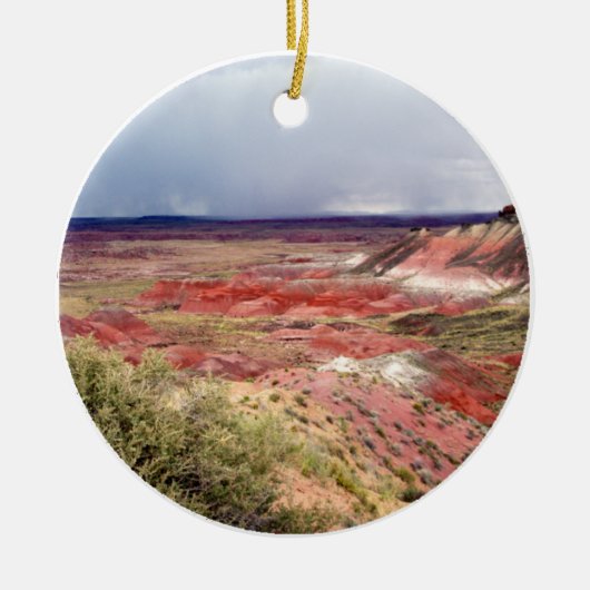 Die gemalte Wüste Keramikornament (Vorne)