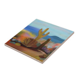 Die gemalte Wüsten-Keramik-Fliese Fliese