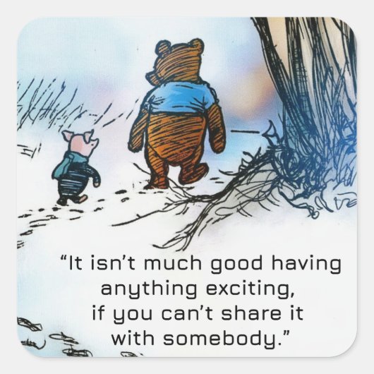 Die gemeinsame Nutzung ist besonders wichtig Quadratischer Aufkleber (Vorderseite)