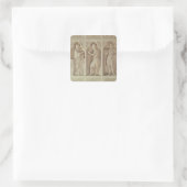 Die Gemeinschaft eines Ritters Quadratischer Aufkleber (Tasche)