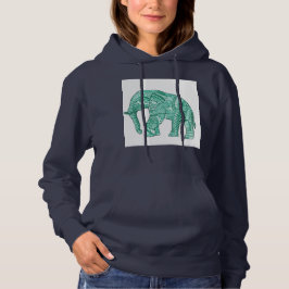 Die Gemusterte Elefantenhoodie der Frauen Hoodie