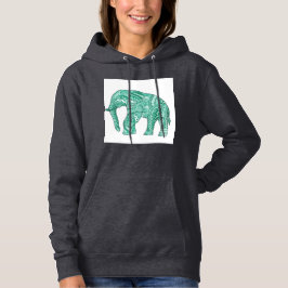 Die Gemusterte Elefantenhoodie der Frauen Hoodie