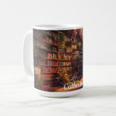 Die gemütliche Bibliothek Kaffeetasse (Vorderseite Links)