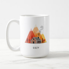 Die gemütliche Hütte im Gebirge Kaffeetasse