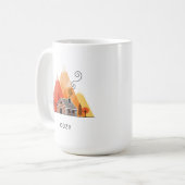 Die gemütliche Hütte in den Bergen Kaffeetasse (Vorderseite Links)