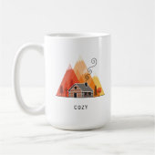 Die gemütliche Hütte in den Bergen Kaffeetasse (Links)