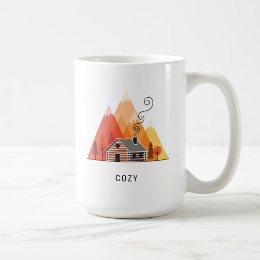 Die gemütliche Hütte in den Bergen Kaffeetasse (Rechts)