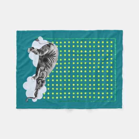 Die gemütliche Steppdecke des schlafenden Fleecedecke (Vorderseite (Horizontal))