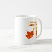 Die gemütliche Stimmung des Herbstes. Kaffeetasse (VorderseiteRechts)