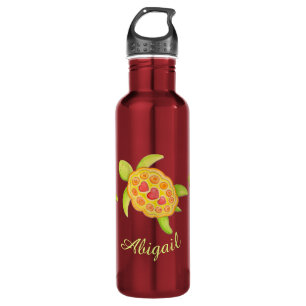 Die genannte Schildkröte-Aquarellkunst trinkt Trinkflasche