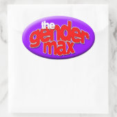 Die Gender Max-Aufkleber Ovaler Aufkleber (Tasche)