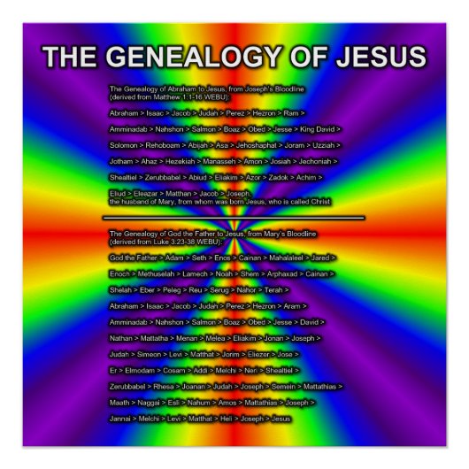 Die Genealogie Jesu Poster (Vorderseite)