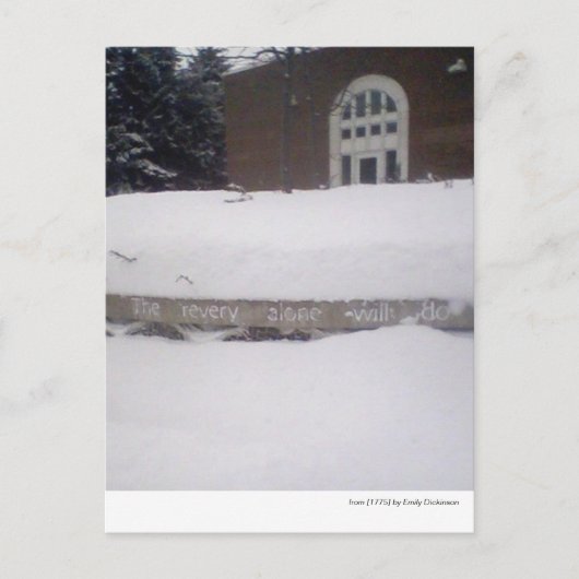 "Die Genesung allein wird..." — Emily Dickinson. Postkarte (Vorderseite)