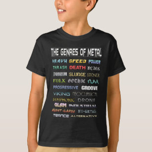 Die Genren des Metalls T-Shirt