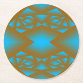 Die geometrische Abstrakte Kunst der Erde und des  Runder Pappuntersetzer (Vorderseite)