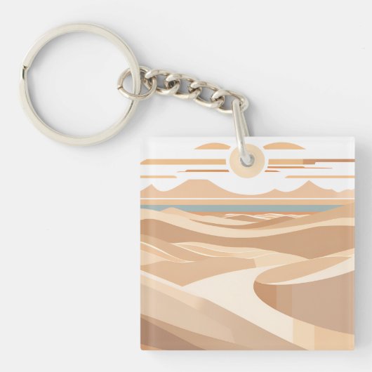 Die geometrische Wüste Schlüsselanhänger (Vorderseite)