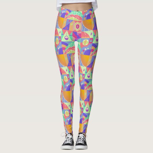 Die geometrischen Muster von Funky Leggings (Vorderseite)