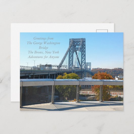 Die George Washington Bridge Postcard AFA Postkarte (Vorne/Hinten)