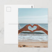 Die gepflegte Verbindung am Strand Postkarte (Vorne/Hinten)