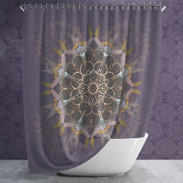 Die geplünderte Krawatte-in-Purpura-Fraktion Duschvorhang