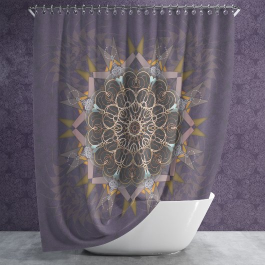 Die geplünderte Krawatte-in-Purpura-Fraktion Duschvorhang