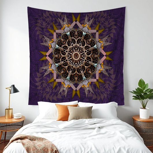 Die geplünderte Krawatte-in-Purpura-Fraktion Wandteppich