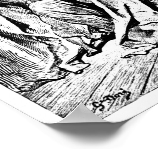 Die geradezu nevertierte Illustration Poster (Ecke)