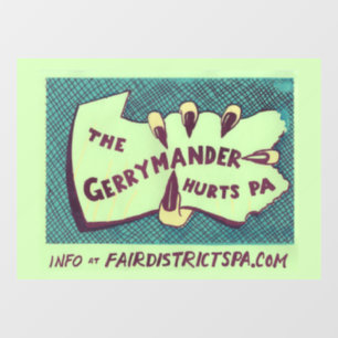 Die Gerrymander verletzt PA Cling Art Fensteraufkleber