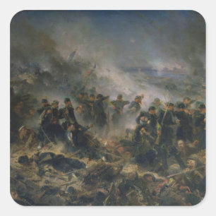 Die Gervais-Batterie bei der Belagerung von Sebast Quadratischer Aufkleber