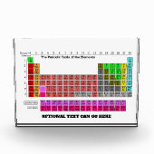 Die gesamte Periodic-Tabelle in Farbe Fotoblock (Vorderseite)