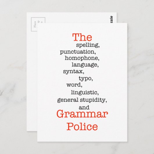 Die gesamte Polizei Postkarte (Vorne/Hinten)