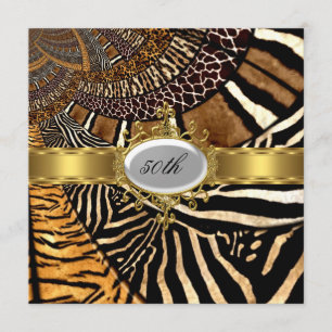 Die gesamte Tierhaut sieht jeder Geburtstagspartei Einladung