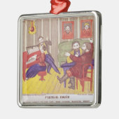 Die Gesang-Lektion Silbernes Ornament (Links)