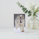 DIE GESCHÄFTSKARTE "WOLF ENTHUSIAST" VISITENKARTE (Stehend Vorderseite)