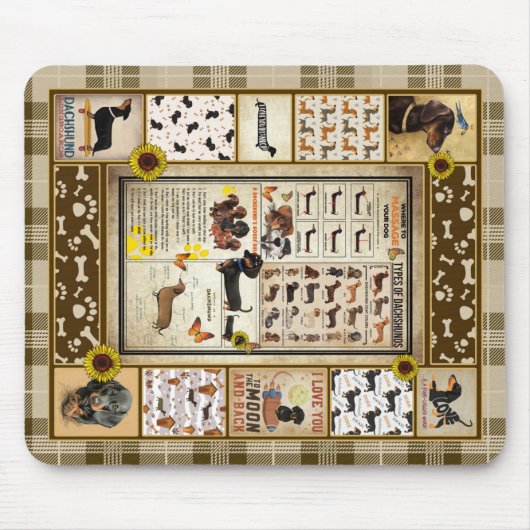 Die Geschenke für Dackel Hunde Liebhaber Mousepad (Vorne)