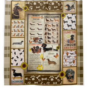Die Geschenke für Hundefreunde der Dackel Duschvorhang
