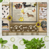 Die Geschenke für Hundefreunde der Dackel Geschirrtuch (Gefaltet)