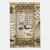 Die Geschenke für Hundefreunde der Dackel Geschirrtuch (Vertikal)