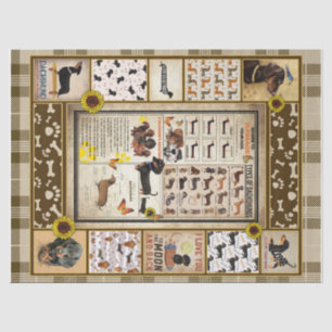 Die Geschenke für Hundefreunde der Dackel Seidenpapier