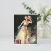 Die Geschenke schütteln Pin Up Postkarte (Stehend Vorderseite)