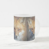 Die Geschenke u. Grüße roten Fox Mattglastasse (VorderseiteRechts)