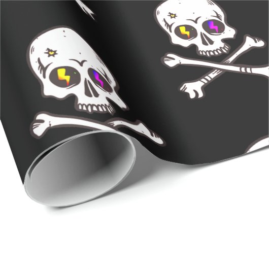 Die Geschenkpackung Skull and Bones Geschenkpapier (Rolleneckpunkt)